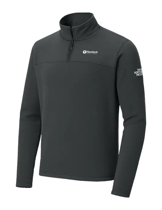 The North Face Aim 1/4-Zip Charcoal Grey Fleece w/Havelock Logo