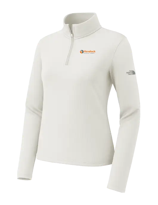 The North Face Womens Aim 1/4-Zip Ivory Fleece w/Havelock Logo