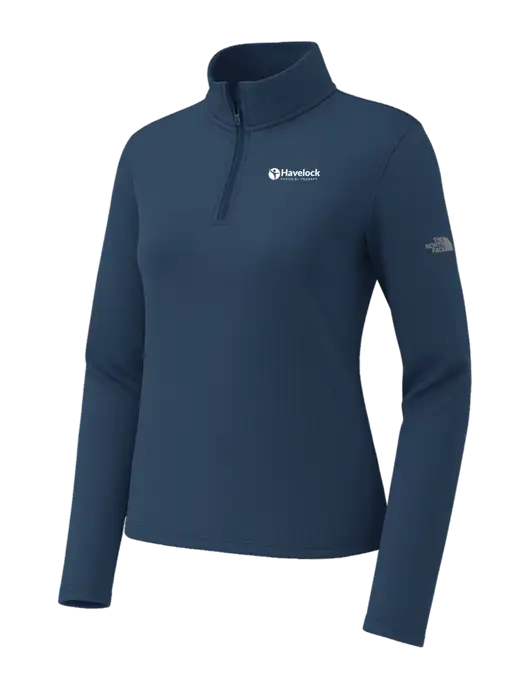 The North Face Womens Aim 1/4-Zip Dark Navy Fleece w/Havelock Logo