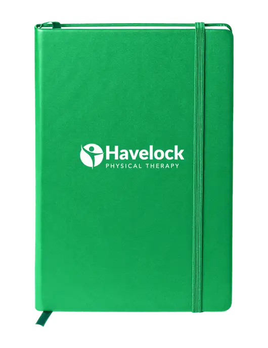 Neoskin Green Hard Cover Journal 5.75 x 8.375
 w/Havelock Logo