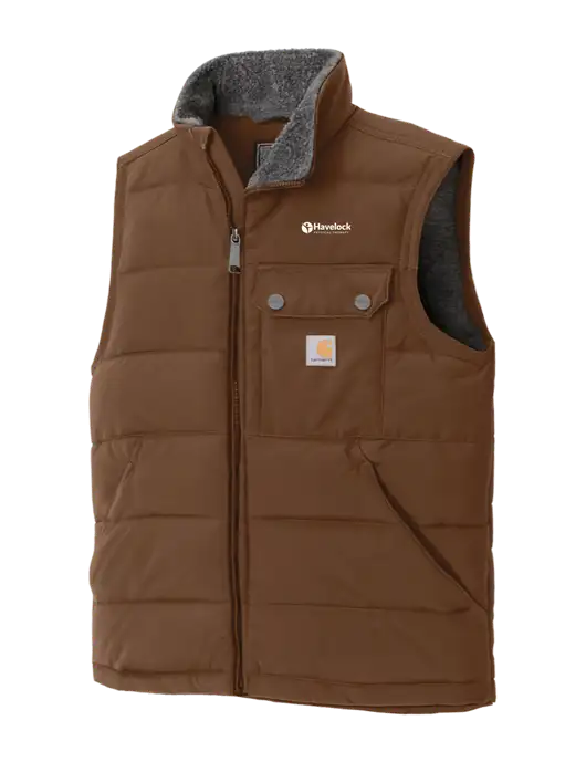 Carhartt Montana Brown Insulated Vest w/Havelock Logo