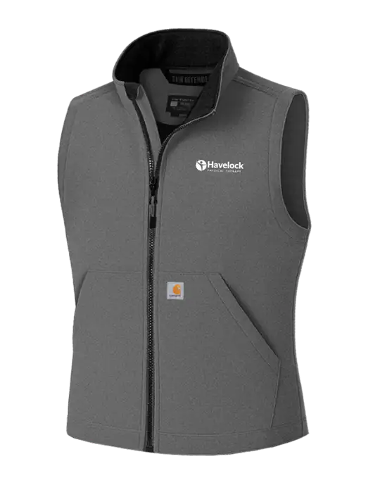 Carhartt Rain Defender Dark Medium Grey Soft Shell Vest w/Havelock Logo
