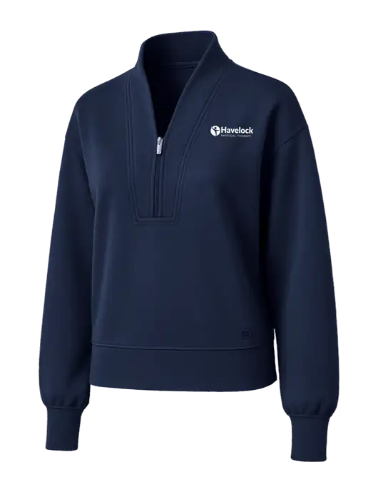 OGIO Womens Dark Navy Transcend 1/4-Zip w/Havelock Logo