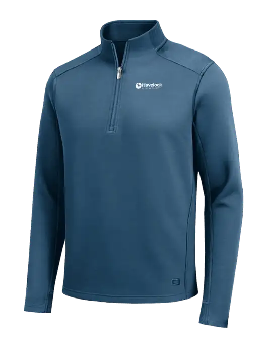 OGIO Transcend Light Navy 1/4-Zip w/Havelock Logo
