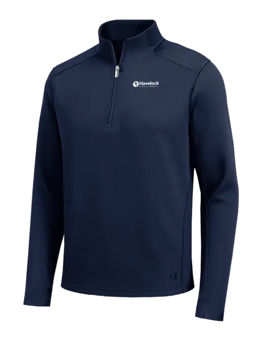 OGIO Transcend Dark Navy 1/4-Zip w/Havelock Logo