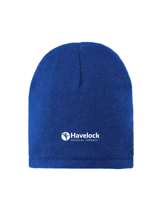 Dark Royal Fleece-Lined Beanie Cap w/Havelock Logo
