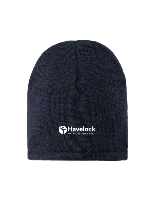 Dark Navy Fleece-Lined Beanie Cap w/Havelock Logo