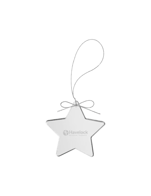 Crystal Star Ornament w/Havelock Logo