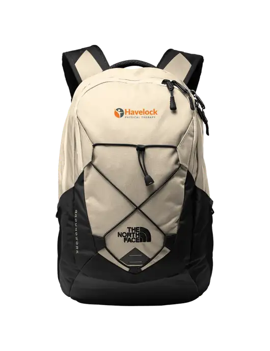 The North Face Ivory/Black Groundwork Backpack w/Havelock Logo