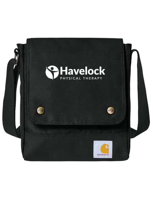 Carhartt Black Crossbody Snap Bag w/Havelock Logo