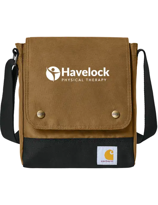Carhartt Light Brown Crossbody Snap Bag w/Havelock Logo