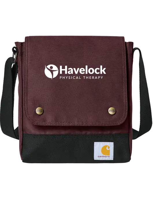 Carhartt Maroon Crossbody Snap Bag w/Havelock Logo