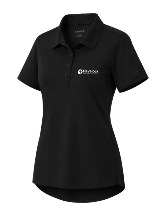 OGIO Womens Envision Black Polo w/Havelock Logo