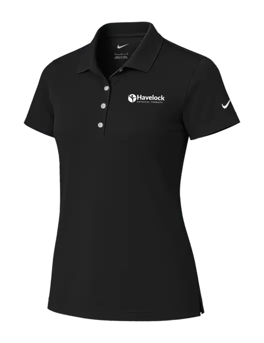Nike Womens Black Tech Basic Dri-FIT Polo
 w/Havelock Logo