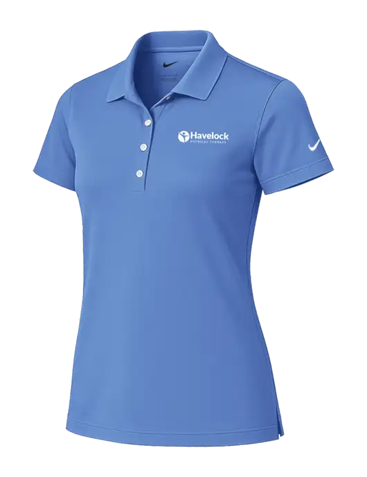 Nike Womens Light Blue Tech Basic Dri-FIT Polo
 w/Havelock Logo