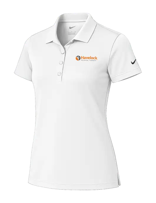 Nike Womens White Tech Basic Dri-FIT Polo
 w/Havelock Logo