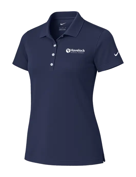 Nike Womens Dark Navy Tech Basic Dri-FIT Polo
 w/Havelock Logo