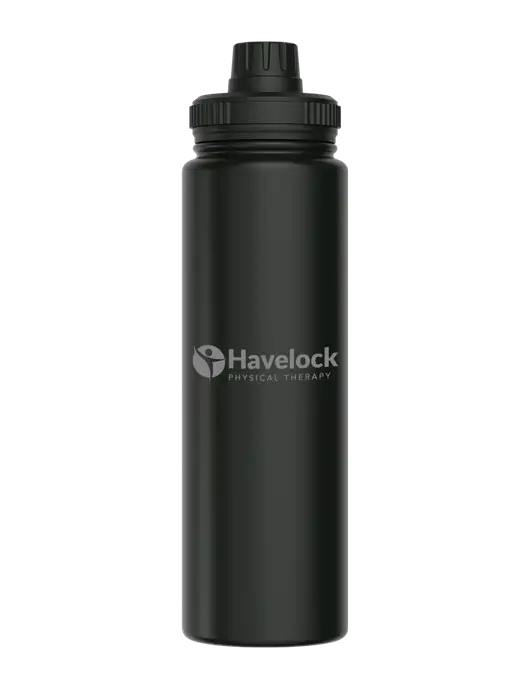 Liquid Life Black Sport Bottle w/Havelock Logo