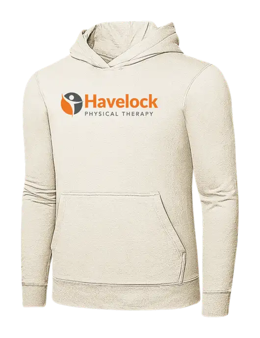 Very Light Tan 7.8 oz Ring Spun Hooded Sweatshirt w/Havelock Logo