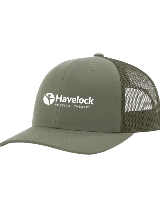 Richardson Adjustable Snapback Original 112 Trucker Cap Medium Olive w/Medium Olive Mesh w/Havelock Logo