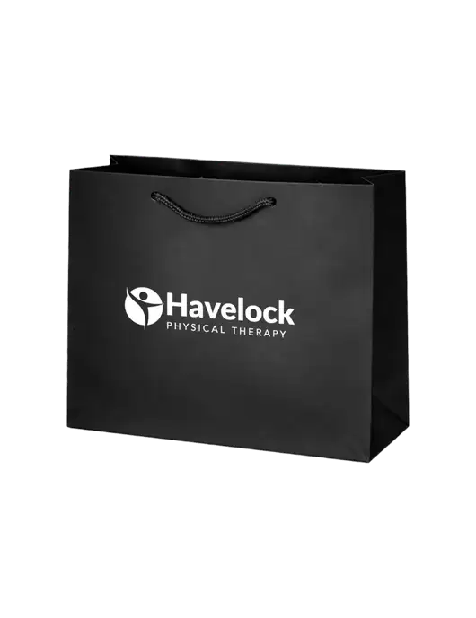 Gift Bag Black Matte 9 x 7 w/Havelock Logo