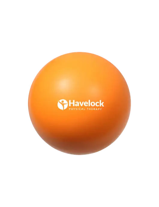 Orange Stress Reliever Ball w/Havelock Logo
