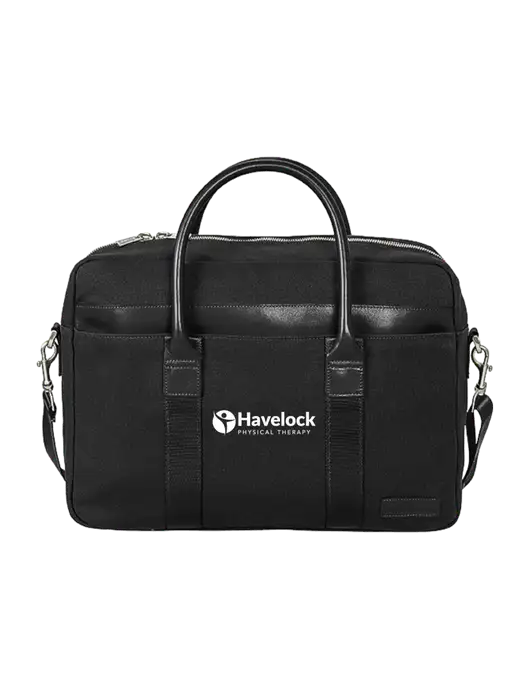 Brooks Brothers Wells Black Briefcase w/Havelock Logo