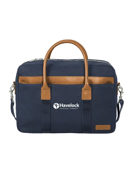 Brooks Brothers Wells Dark Navy Briefcase w/Havelock Logo