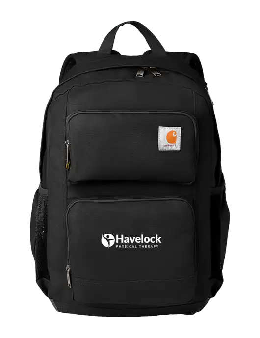 Carhartt 28L Foundry Series Dual-Compartment Black Backpack w/Havelock Logo