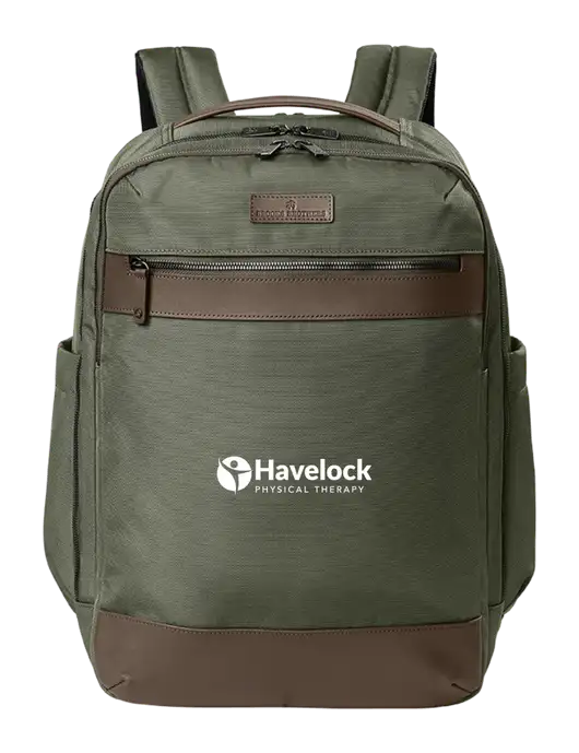 Brooks Brothers Oxford Dark Olive Backpack w/Havelock Logo