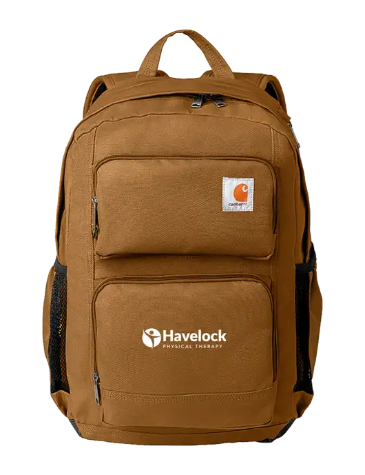 Carhartt 28L Foundry Series Dual-Compartment Light Brown Backpack w/Havelock Logo
