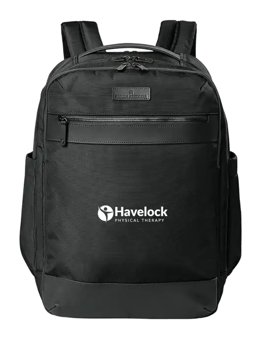 Brooks Brothers Oxford Black Backpack w/Havelock Logo