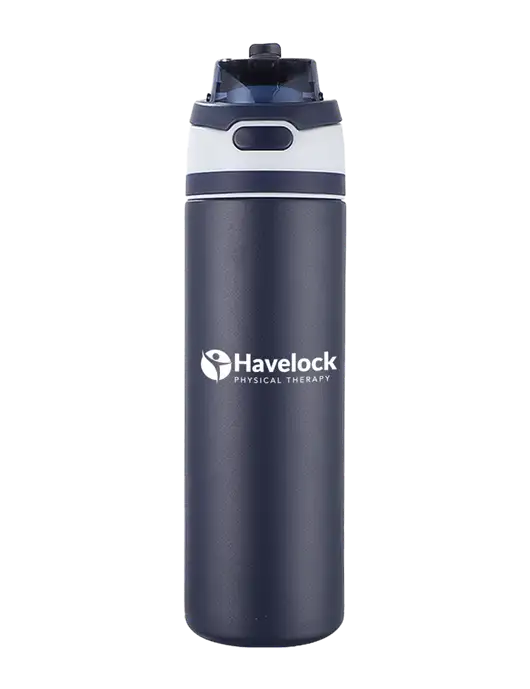 Navy Sip or Flip 24oz Vacuum Insulated Stainless Steel Bottle  w/Havelock Logo