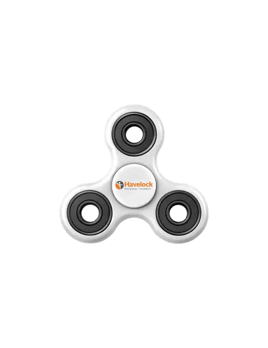 White Fidget Spinner w/Havelock Logo