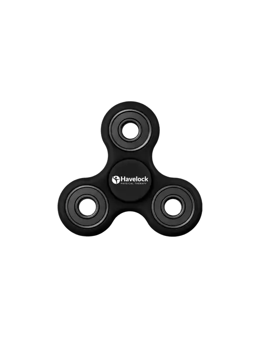 Black Fidget Spinner w/Havelock Logo