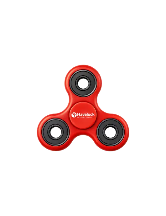 Red Fidget Spinner w/Havelock Logo