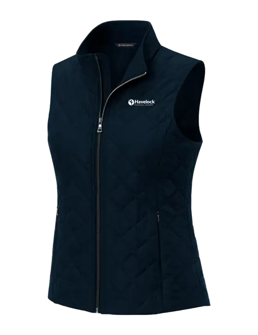 Brooks Brothers Womens Navy Quilted Vest w/Havelock Logo