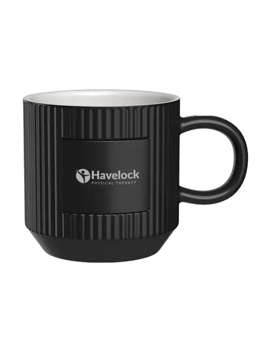 Daystarter 10 oz Black Mug w/Havelock Logo