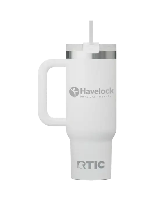 RTIC Road Trip 30oz White Tumbler w/Havelock Logo