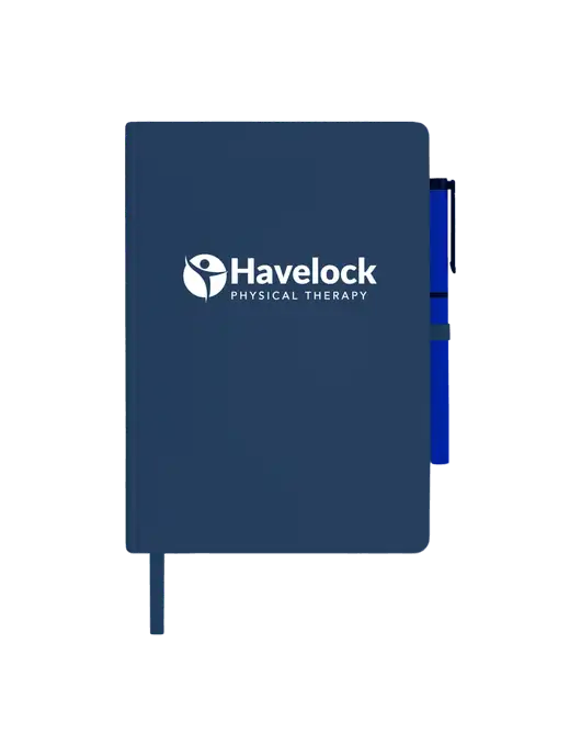 Soft Touch Dark Navy Journal and Gel Pen Combo w/Havelock Logo