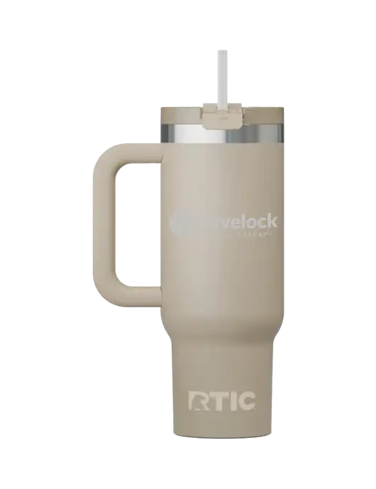 RTIC Road Trip 30oz Tan Tumbler w/Havelock Logo