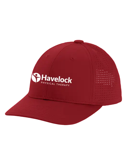 Pro-Cut Structured Snapback with Pinhole Mesh Cardinal Cap w/Havelock Logo