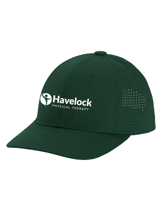 Pro-Cut Structured Snapback with Pinhole Mesh Dark Green Cap w/Havelock Logo