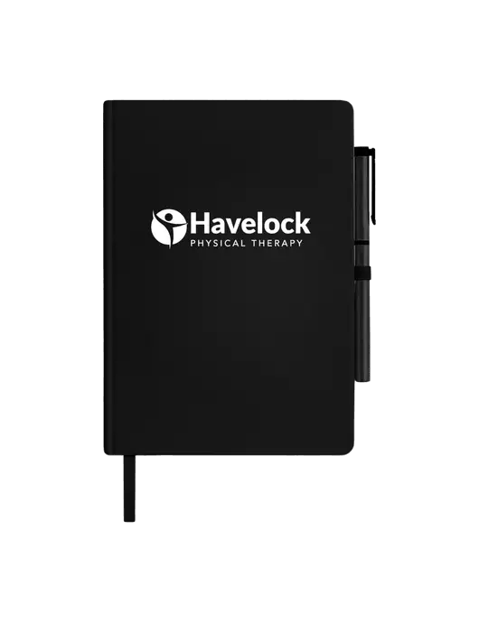 Soft Touch Black Journal and Gel Pen Combo w/Havelock Logo