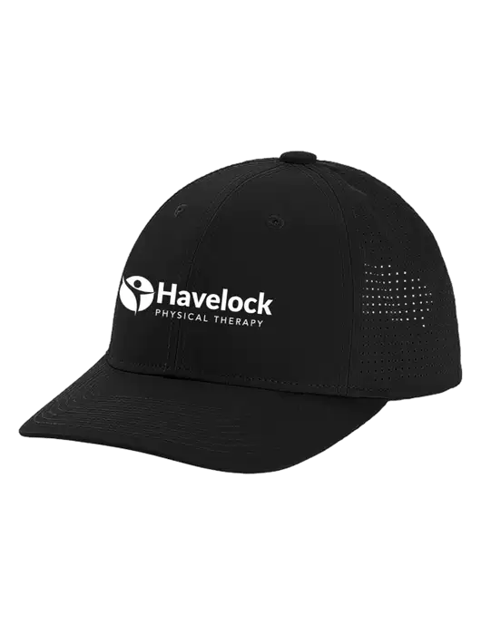 Pro-Cut Structured Snapback with Pinhole Mesh Black Cap w/Havelock Logo