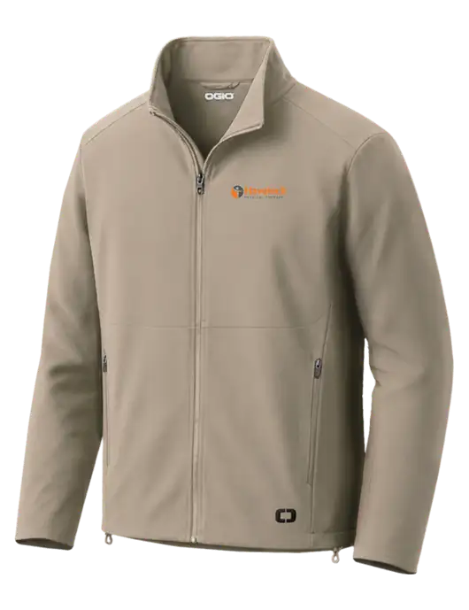 OGIO Kinetic Soft Shell Tan Jacket w/Havelock Logo