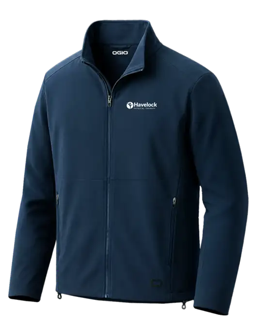 OGIO Kinetic Soft Shell Dark Navy Jacket w/Havelock Logo
