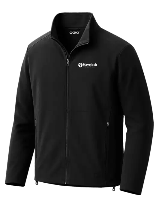 OGIO Kinetic Soft Shell Black Jacket w/Havelock Logo