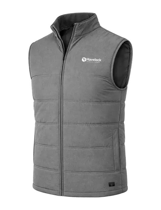 TravisMathew Cold Bay Dark Medium Grey Vest w/Havelock Logo