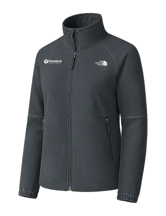 The North Face Womens Very Dark Grey Barr Lake Soft Shell Jacket w/Havelock Logo